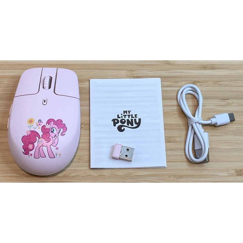 My Little Pony Pink Wireless Mouse Floating Button Design 2.4GHz Dual-Mode - NEW